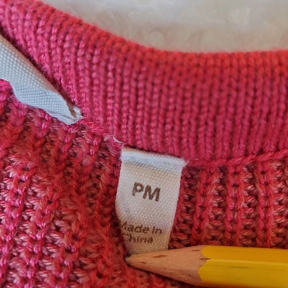 Soft Surroundings Knit Sweater Womens Size PM Petite Large Red Lightweight Tunic - Picture 4 of 9